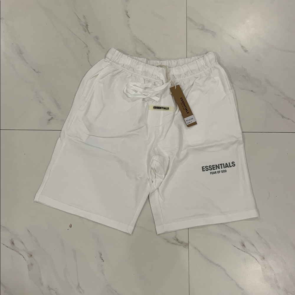 Essentials Fear of God White Sweat Shorts Mens Size Small & Medium